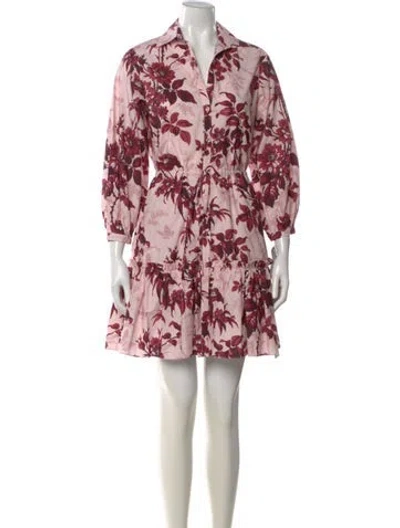 Pre-owned Cara Cara Floral Print Mini Dress W/ Tags In Pink