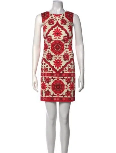 Pre-owned Cara Cara Floral Print Mini Dress W/ Tags In White