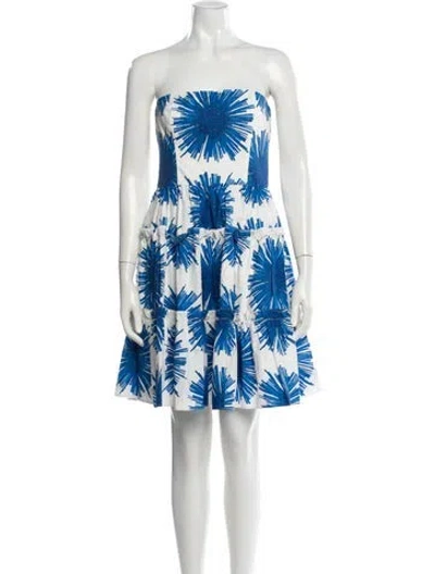 Pre-owned Cara Cara Floral Print Mini Dress In White