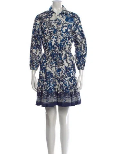 Pre-owned Cara Cara Floral Print Mini Dress In White