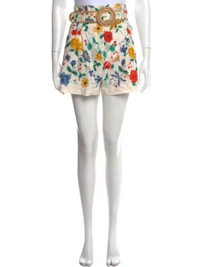 Pre-owned Cara Cara Floral Print Mini Shorts In Multi