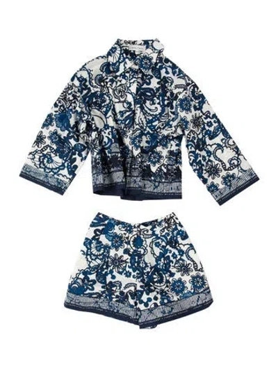 Pre-owned Cara Cara Floral Print Set W/ Tags In Blue