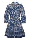 Cara Cara Floral-print Tiered Dress In Blue