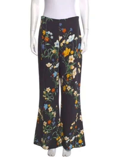 Pre-owned Cara Cara Floral Print Wide Leg Pants In Multi