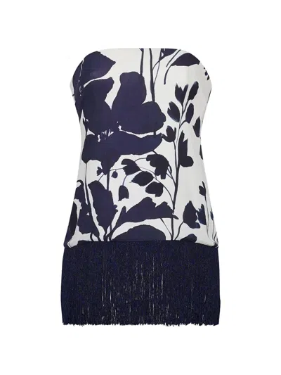 Cara Cara Benita Fringed Floral-print Stretch-crepe Tank In Multi