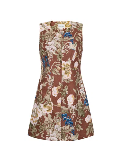Cara Cara Floral-print Rhapsody Mini Dress In Multi