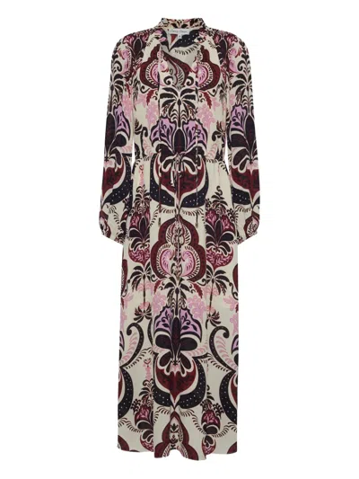Cara Cara Geometric-print Drawstring Day Dress In Multi