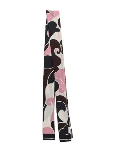 Pre-owned Cara Cara Graphic Print Scarf In Blue