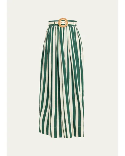 Cara Cara Greenfield Belted Cotton Maxi Skirt