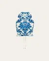 Cara Cara Hannah Sleeveless Button-front Top In Blue
