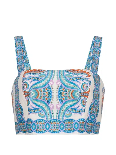 Cara Cara Helena Paisley-print Top In Blue