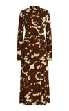 Cara Cara Hera Ruched Printed Jersey Midi Dress In Animal Print