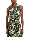 Cara Cara Highland Cotton Tie Front Top In Multi