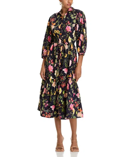 CARA CARA HUTTON FLORAL MIDI DRESS