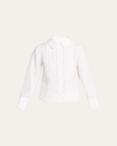 Cara Cara Ideal Embroidered Linen Shirt In White