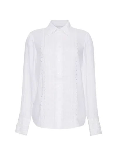 Cara Cara Ideal Lace-detail Shirt In White