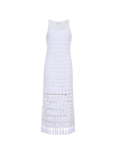 Cara Cara Joan Tassel-trimmed Crochet Maxi Dress In White