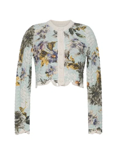 Cara Cara Jolene Cropped Cardigan In Multi