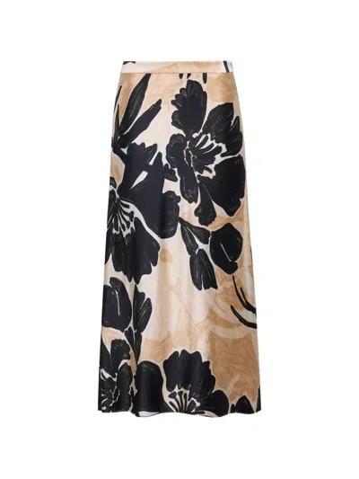 Cara Cara Kaia Floral-print Skirt In Brown