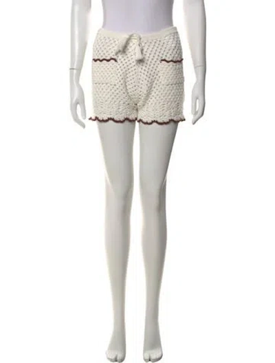 Pre-owned Cara Cara Lace Pattern Mini Shorts W/ Tags In White
