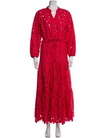 Pre-owned Cara Cara Lace Pattern Skirt Set In Pink