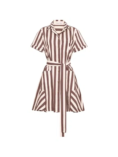Cara Cara Lagos Striped Belted Mini Dress In Multi