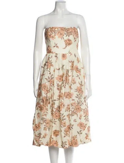 Pre-owned Cara Cara Linen Knee-length Dress W/ Tags In Pink