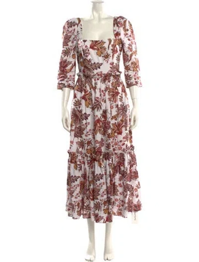 Pre-owned Cara Cara Linen Long Dress In Brown