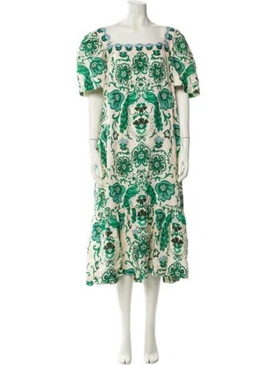 Pre-owned Cara Cara Linen Long Dress In Neutral