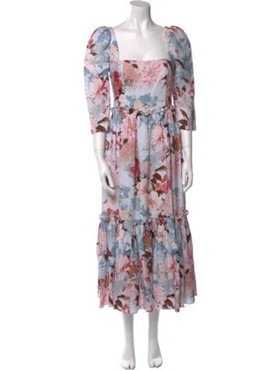Pre-owned Cara Cara Linen Long Dress In Pink