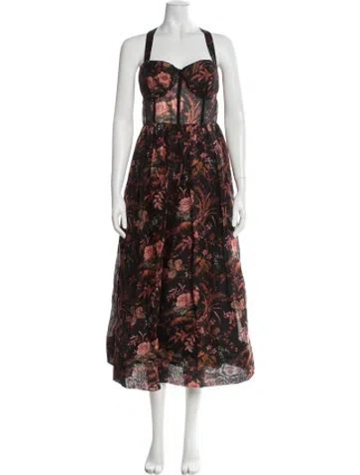 Pre-owned Cara Cara Linen Long Dress W/ Tags In Brown