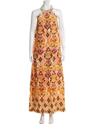 Pre-owned Cara Cara Linen Long Dress W/ Tags In Pink