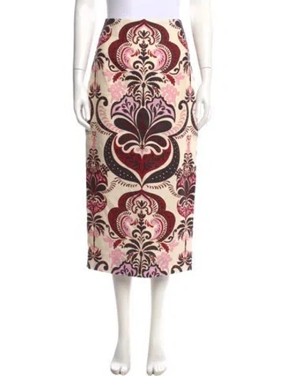 Pre-owned Cara Cara Linen Midi Length Skirt W/ Tags In Multi