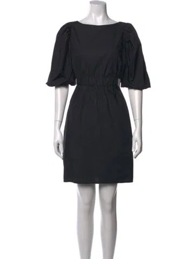 Pre-owned Cara Cara Linen Mini Dress In Blue