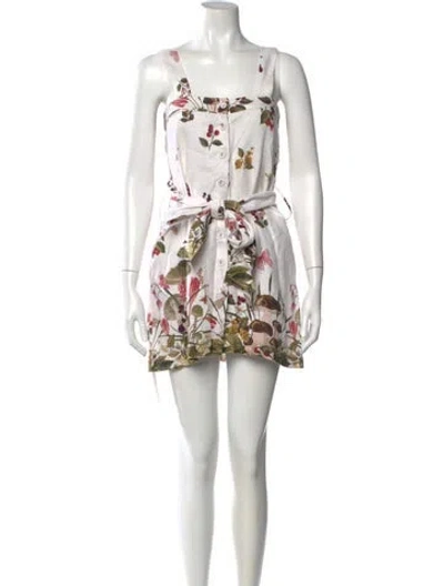 Pre-owned Cara Cara Linen Mini Dress In Multi