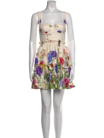 Pre-owned Cara Cara Linen Mini Dress In Multi