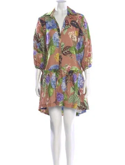 Pre-owned Cara Cara Linen Mini Dress In Neutral