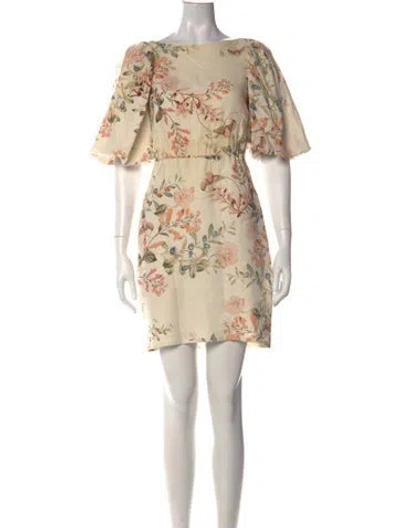 Pre-owned Cara Cara Linen Mini Dress In Neutral