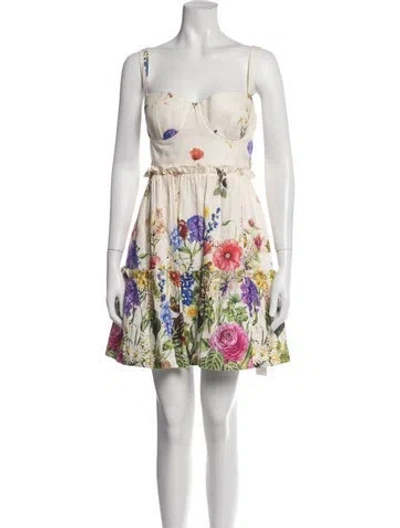 Pre-owned Cara Cara Linen Mini Dress In Neutrals