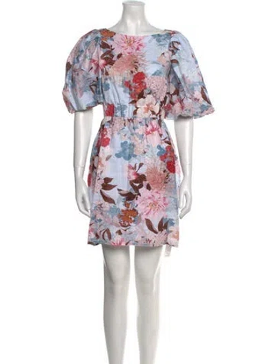 Pre-owned Cara Cara Linen Mini Dress W/ Tags In Blue