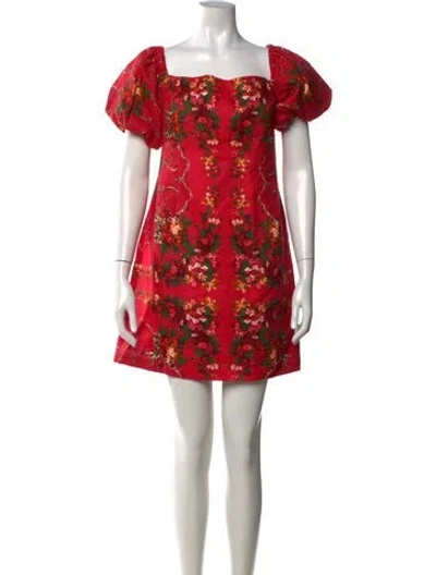 Pre-owned Cara Cara Linen Mini Dress W/ Tags In Red