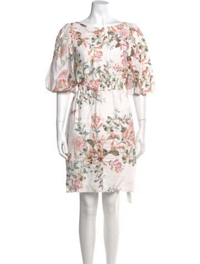 Pre-owned Cara Cara Linen Mini Dress In White