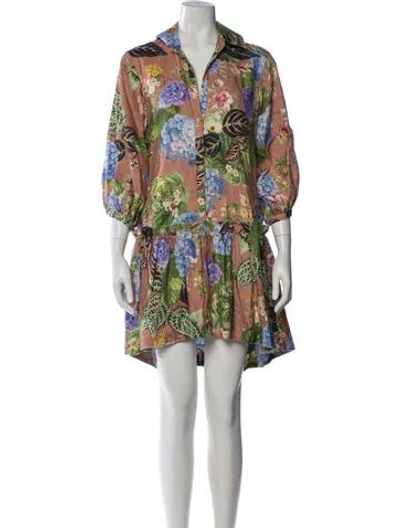 Pre-owned Cara Cara Linen Mini Dress In White