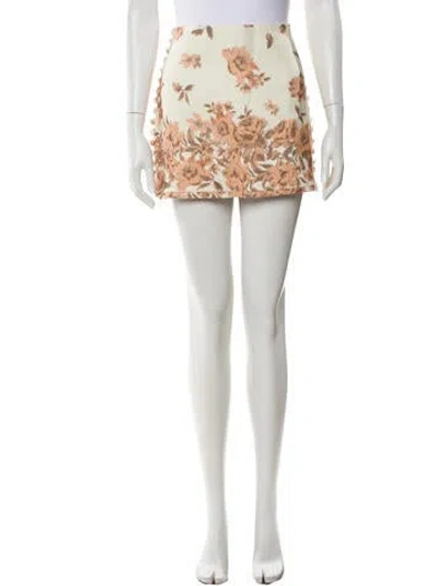 Pre-owned Cara Cara Linen Mini Skirt W/ Tags In Neutral