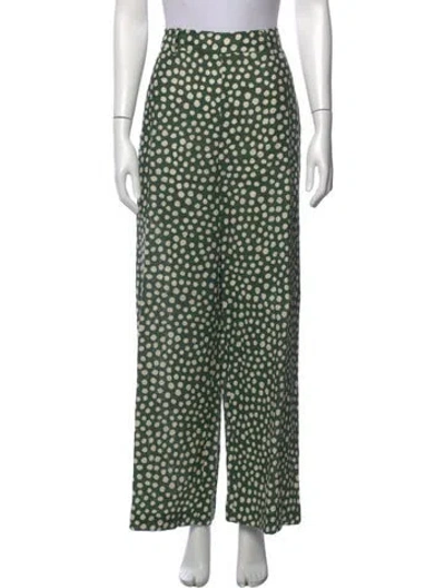 Pre-owned Cara Cara Linen Wide Leg Pants In Green