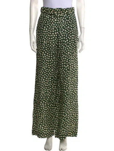Pre-owned Cara Cara Linen Wide Leg Pants W/ Tags In Green