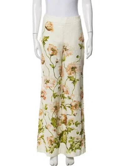 Pre-owned Cara Cara Linen Wide Leg Pants In White