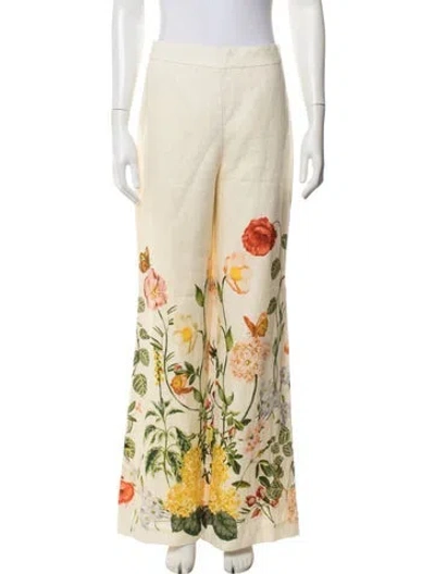 Pre-owned Cara Cara Linen Wide Leg Pants In Yellow