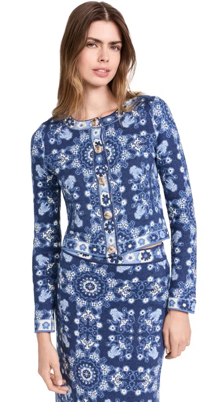 Cara Cara Livi Knit Jacket In Blue