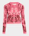 Cara Cara Livi Jacquard Wool-blend Jacket In Sanibel Isl Pink